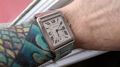 cartier tank solo xl on wrist|cartier tank solo xl automatic.